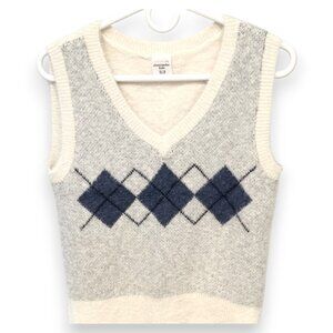 Abercrombie Kids Fuzzy Sweater in Cream and Blue